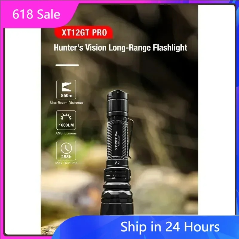 

Original Klarus XT12GT PRO 1600Lumen Rechargeable Tactical Flashlight High-performance Lantern Torch With 18650 5000mAh Battery