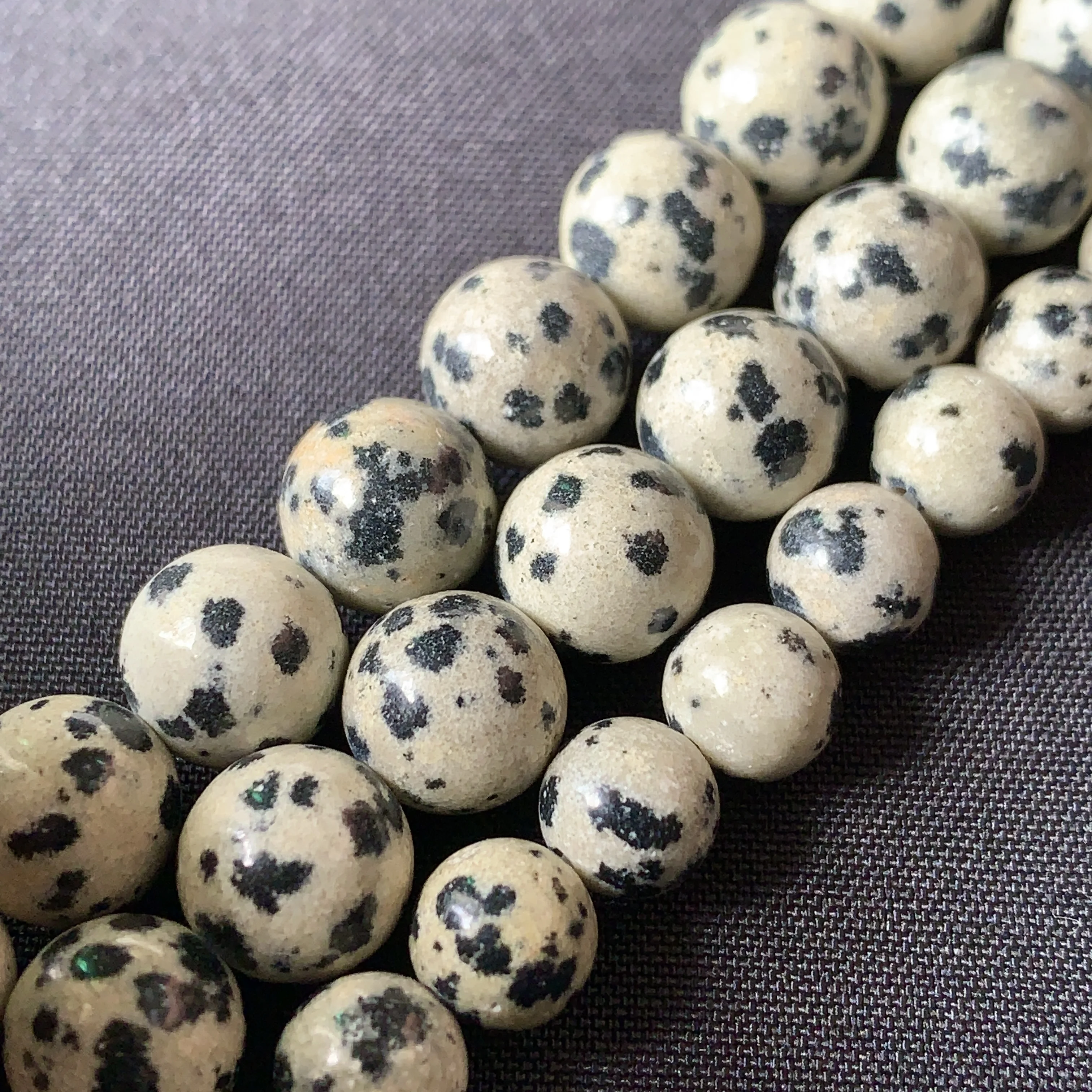 

Natural Dalmatian Jasper Beads Spotted Stone Round Loose Spacer Beads For DIY Handmade Jewelry Accessories 6MM 8MM