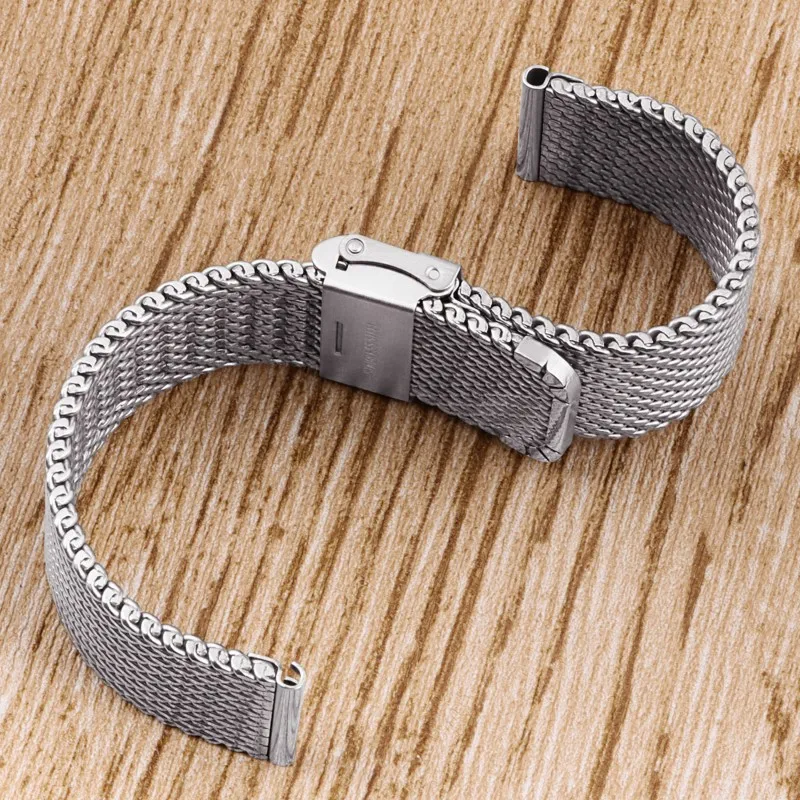 18mm 20mm 22mm Quick Release 1.0mm Thicken Milanese Watch Strap Replacement for Universal Waterproof Watch Band Accessories