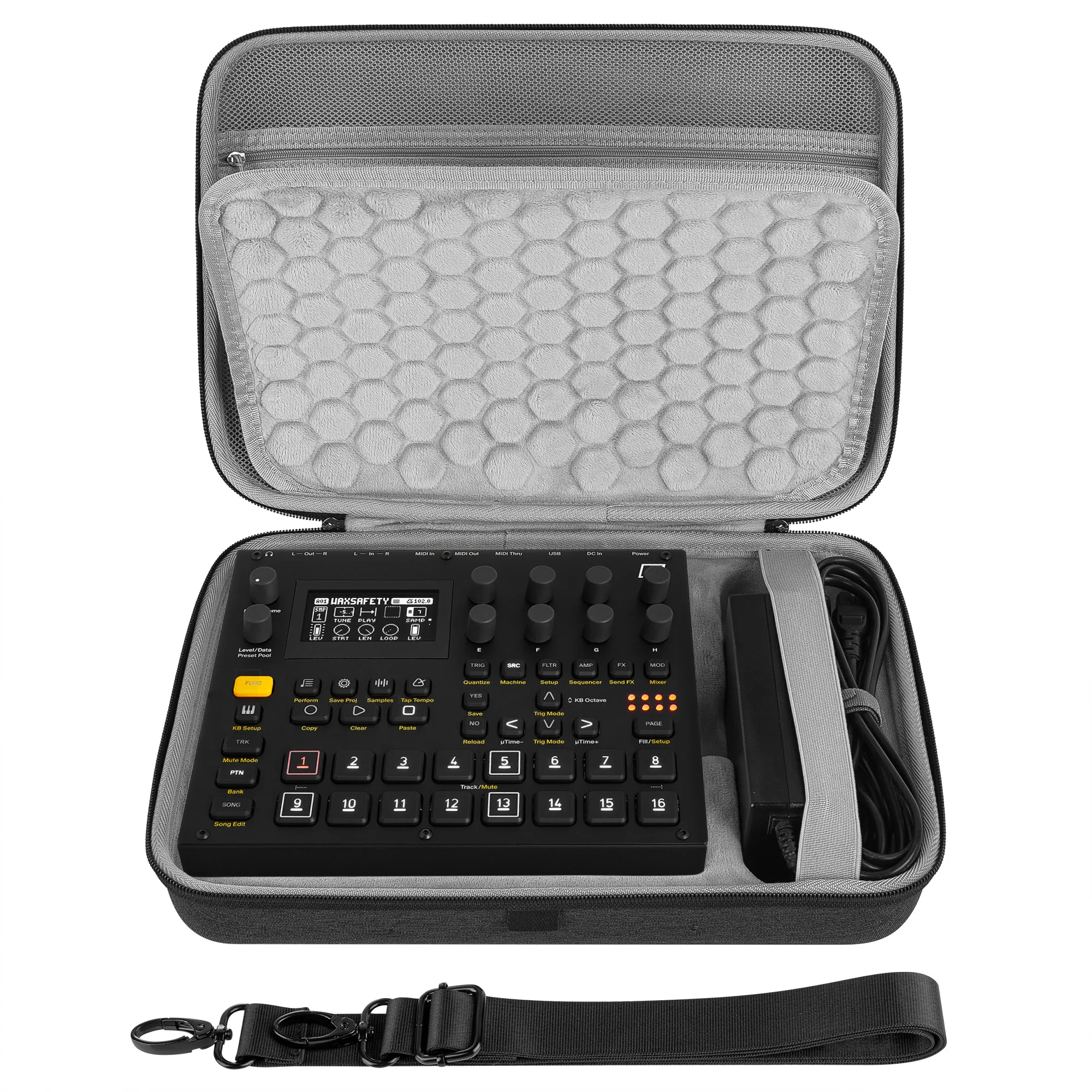 

Geekria Audio Interface Carrying Case, Compatible with Elektron Digitakt II / Digitone II / Syntakt 12 / Analog Heat MKII