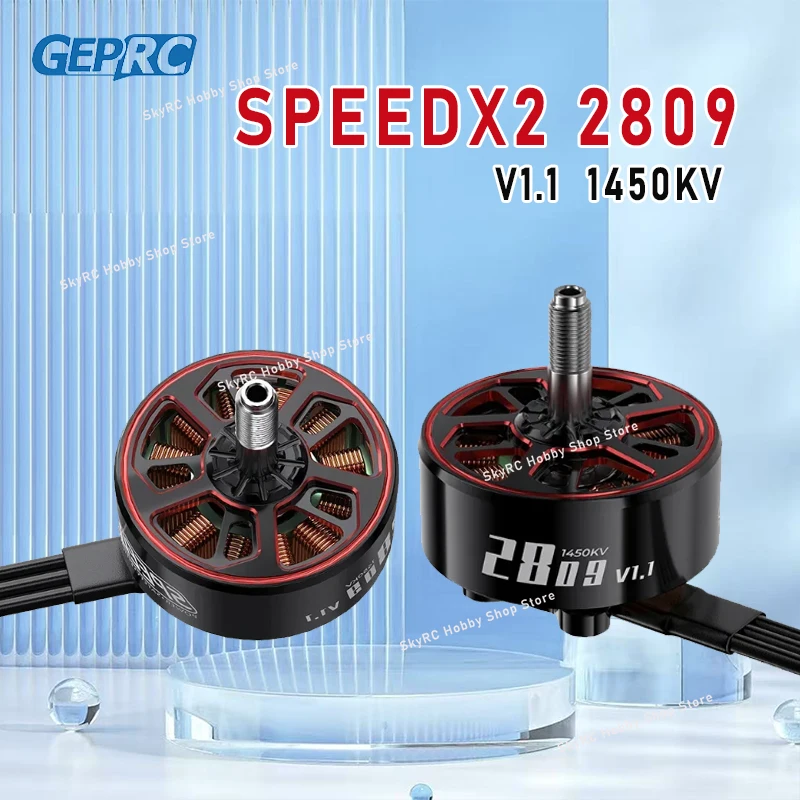 

GEPRC SPEEDX2 2809 V1.1 Motor Brushless Black with 7/8 Inch MOZ7 RC FPV Racing Multicopter Accessories