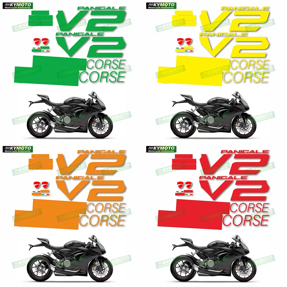 

For Ducati V2 Panigale V2 2017-2023 2018 2019 Motorcycle Accessories Fairing Decal Waterproof Reflective Sticker Full Car Set