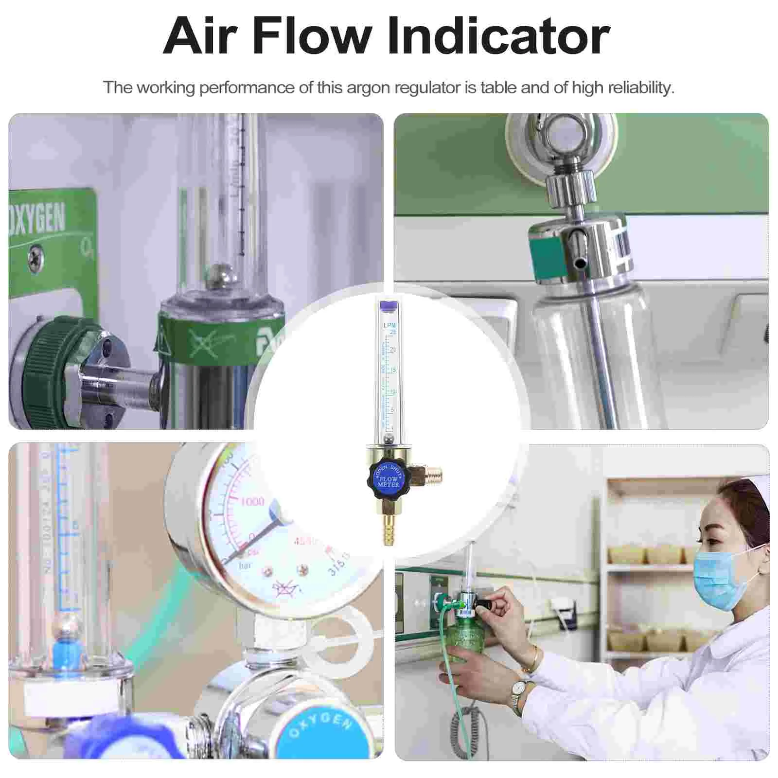 Car Air Compressor Flowmeter Regulator Indicator for Argon Carbon Dioxide Nitrogen CO2