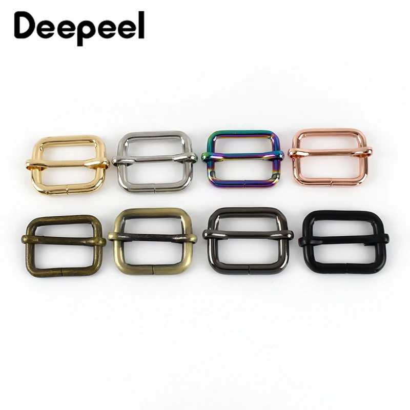 10Pcs 13-50mm Metal Tri-glide Slider Buckle Roller Belt Pin Clasp Handbag Strap Adjustable Buckles DIY Bag Hardware Accessories