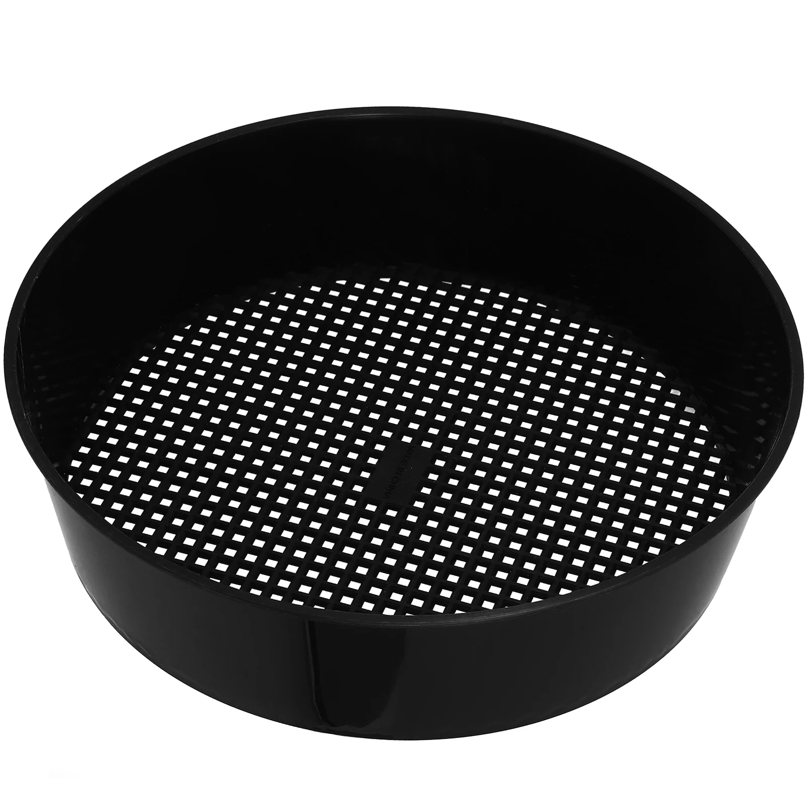 Round Plastic Soil Mesh Screen Dirt Rock Gravel Sand Compost Tool For Gardening Landscaping Outdoor Use Large Capacity Rotary