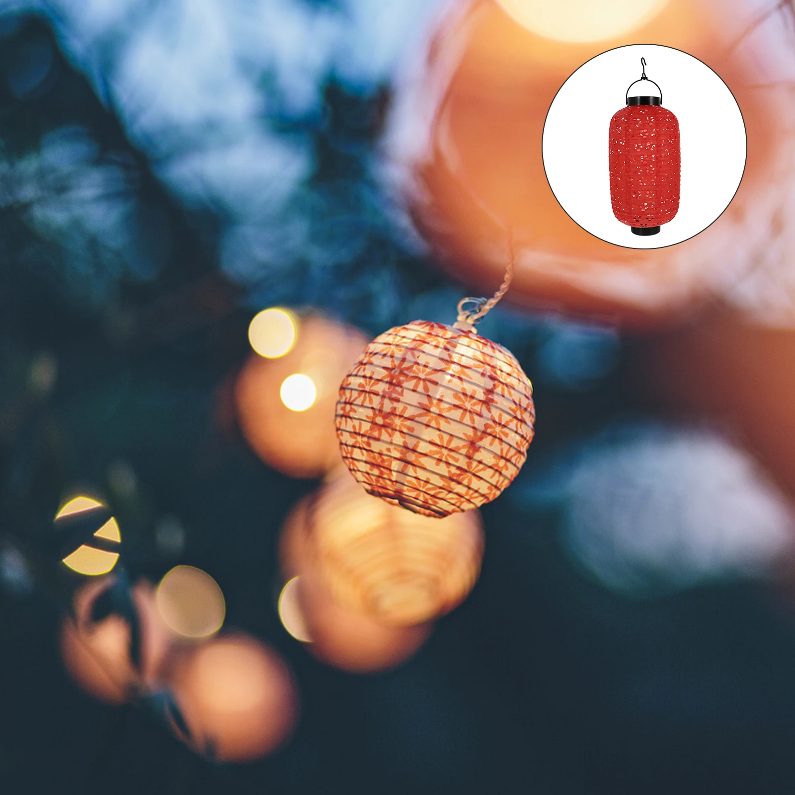 

Glowing Paper Lanterns Foldable Luminous Red Decorative Hanging New Year Festival Party Mall Christmas Home Lighting