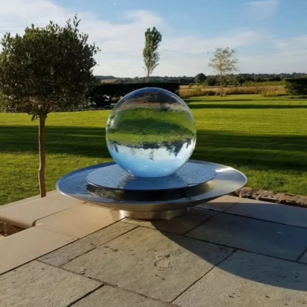 Wholesale Price Modern Outdoor Features Home Decor Large Stainless Steel Lightweight Acrylic Spheri