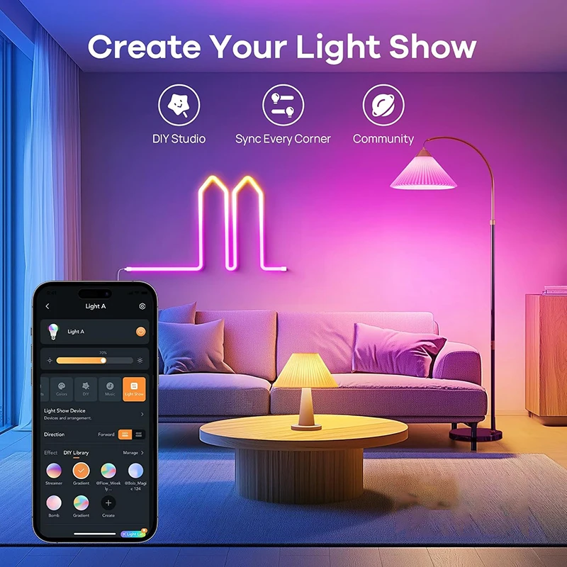 Matter Smart Light Bulb WiFi E27 Dimmable RGB LED Lamp 800LM 10W Bulbs Work With Apple Homekit Alexa Google Home Voice Control