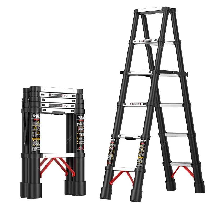 Retractable folding ladder Household aluminum alloy portable multi-functional engineering ladder