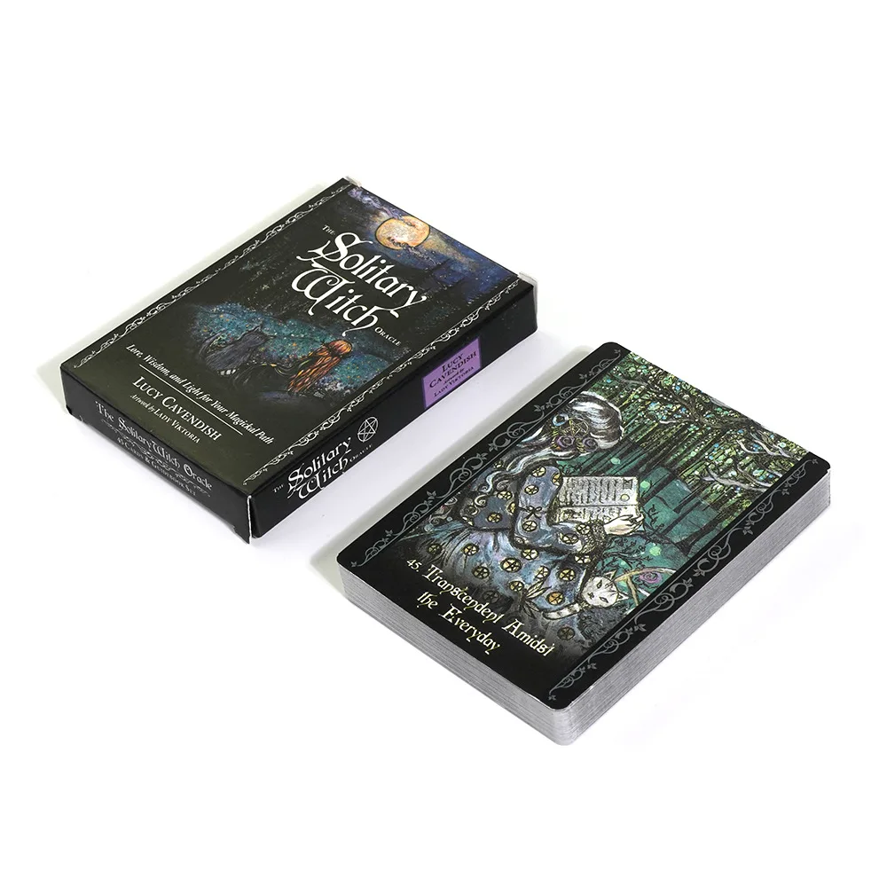 11*6.5cm The Solitary Witch Oracle: Lore, Wisdom, and Light for Your Magickal Path 45 Pcs Cards