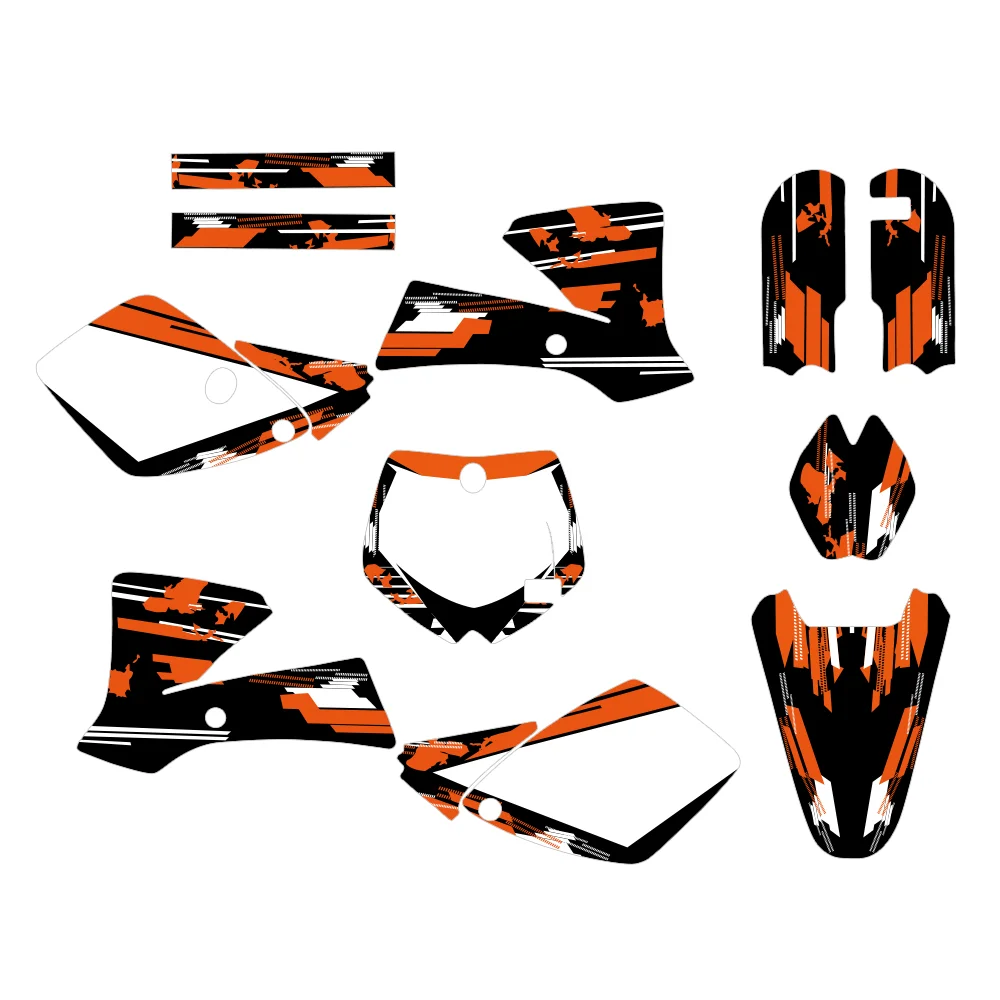 Full Graphics Decals Stickers SX65 Motorcycle Background Customize Fit for SX 65 SX65 2002 2003 2004 2005 2006 2007 2008
