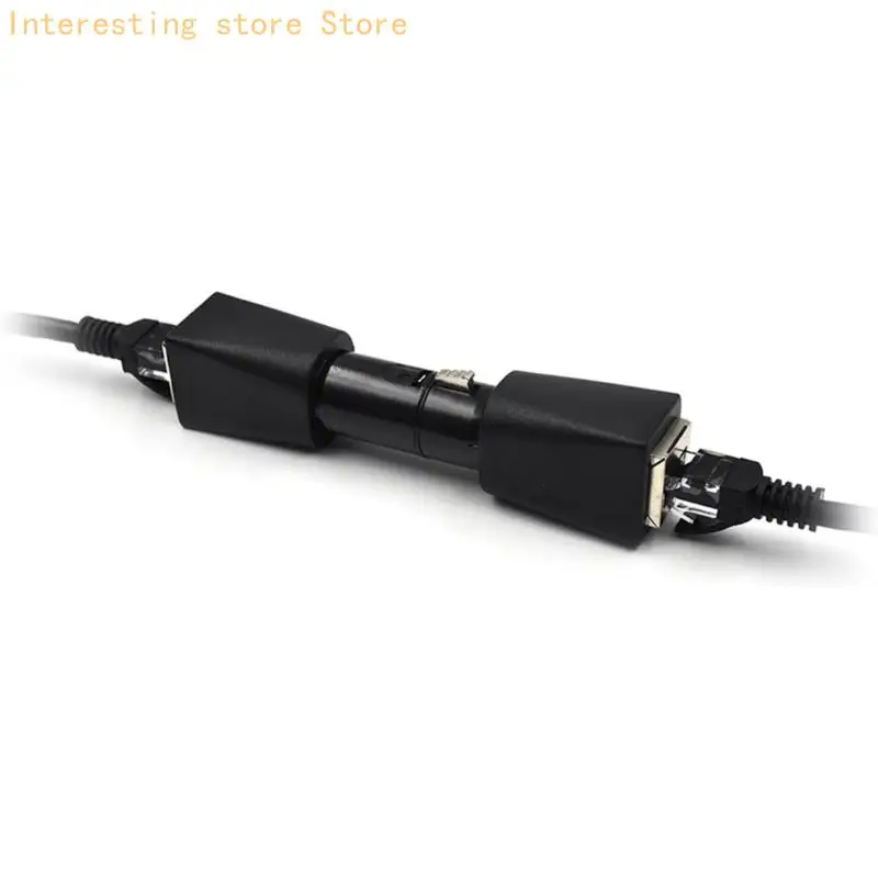 Konvertierungskupplung RJ45 auf 3-poligen Stecker mit schwarzem Gehäuse für Kabelarbeiten 55KC – Detail 5