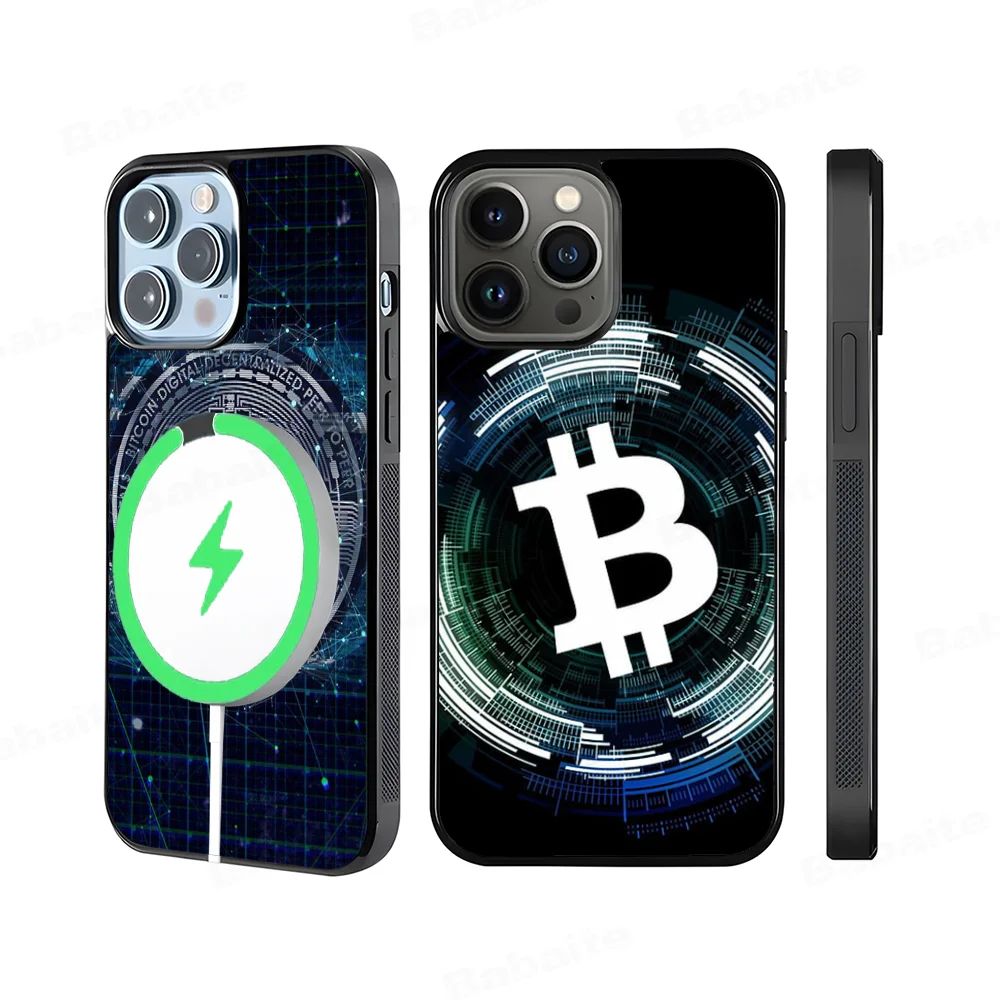 

Bitcoin Phone Case Magnetic Case For IPhone 16 14 13 12 11 15 Pro Max Plus For Magsafe Wireless Charge Cover