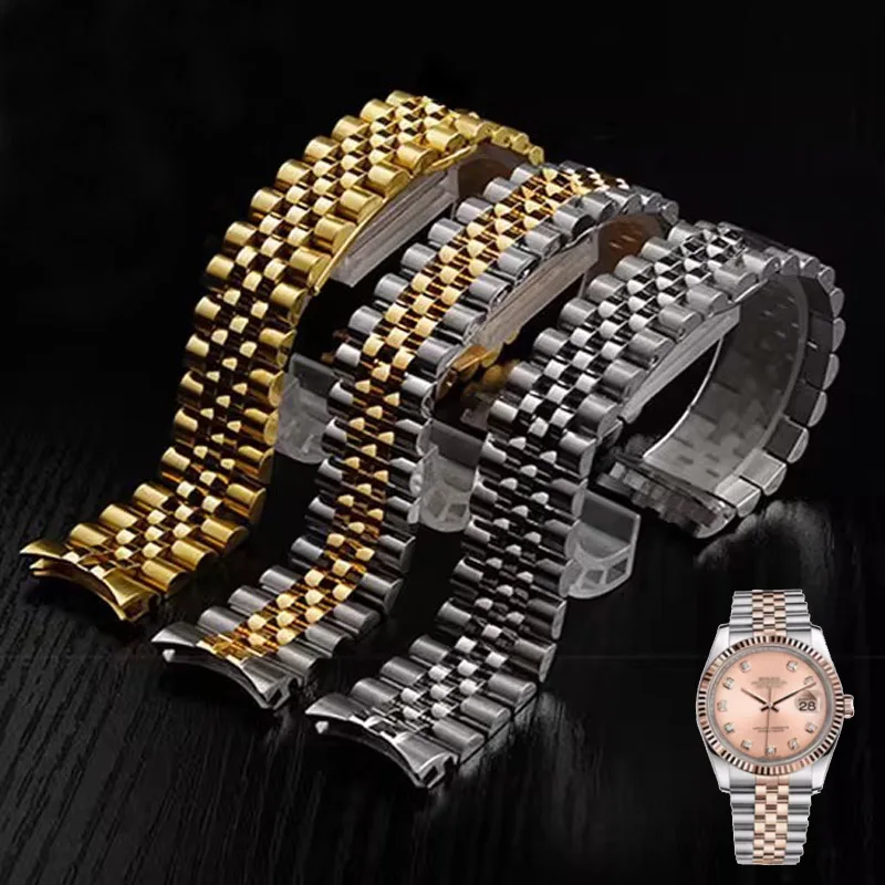 

Аксессуары для часов из твердой нержавеющей стали, ремешок для Rolex DATEJUST DAY-DATE OYSTERPERTUAL DATE, ремешок для часов, цепочка 17 мм, 20 мм, 21 мм