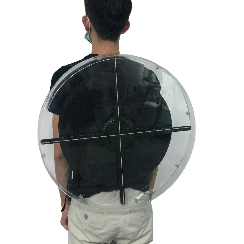 52cm Portable Eye Catching 3D Hologram Fan Backpack New Advertising Equipment 3D Holographic Display Fan