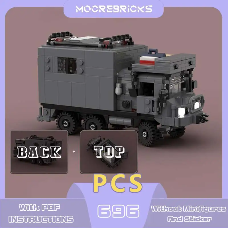 Multi-purpose Vehicle Pinzgauer 718 Building Blocks Armored Ambulance Model Bricks Desktop Display Toys Children's Xmas Gift