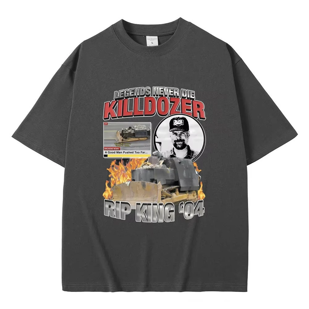 Camisetas Legends Never Die Killdozer para hombre y mujer, camiseta informal de manga corta de gran tamaño, camiseta gótica Vintage para hombre, camisetas de algodón puro