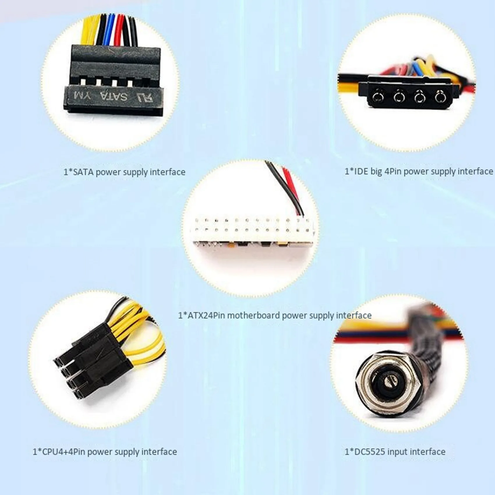 2X 150W 24Pin 12V DC Input Peak 150P Output Realan Mini ITX Pico PSU DC ATX PC Switch DC-DC ATX Power Supply