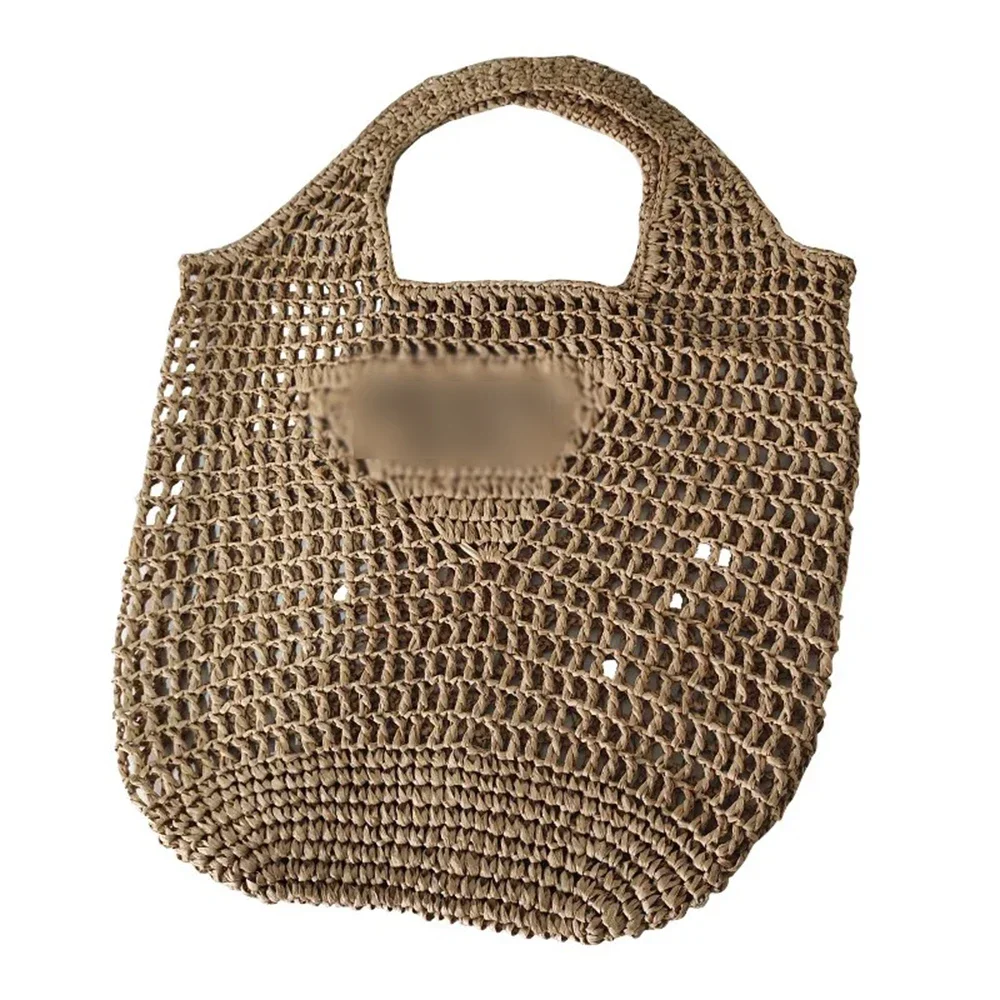 Fashion Summer Beach Straw Bags Women Shoulder Bag Female Hollow Handwoven Soft Handbag Large Casual Tote Simple Storage Bag