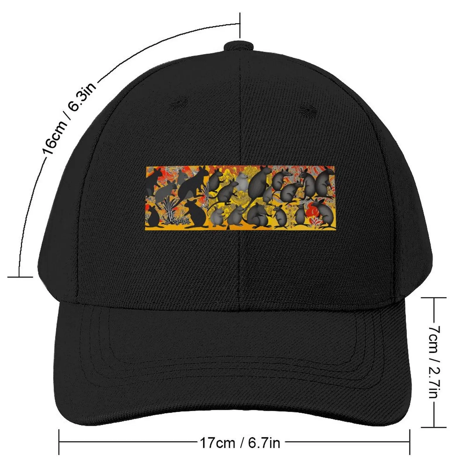 Wallaby art 3 Baseball Cap Sports Cap Sun Cap Hat Man Luxury summer hat Women's Men's