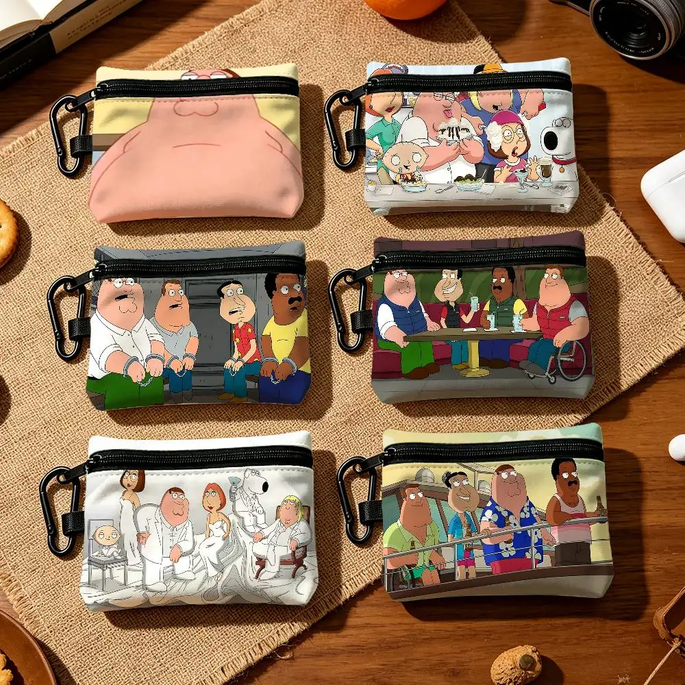 F-Family G-Guy Funny Fashion Wear-resistant Oxford Cloth Coin Purse Portable Backpack Hanging Card Storage Bag