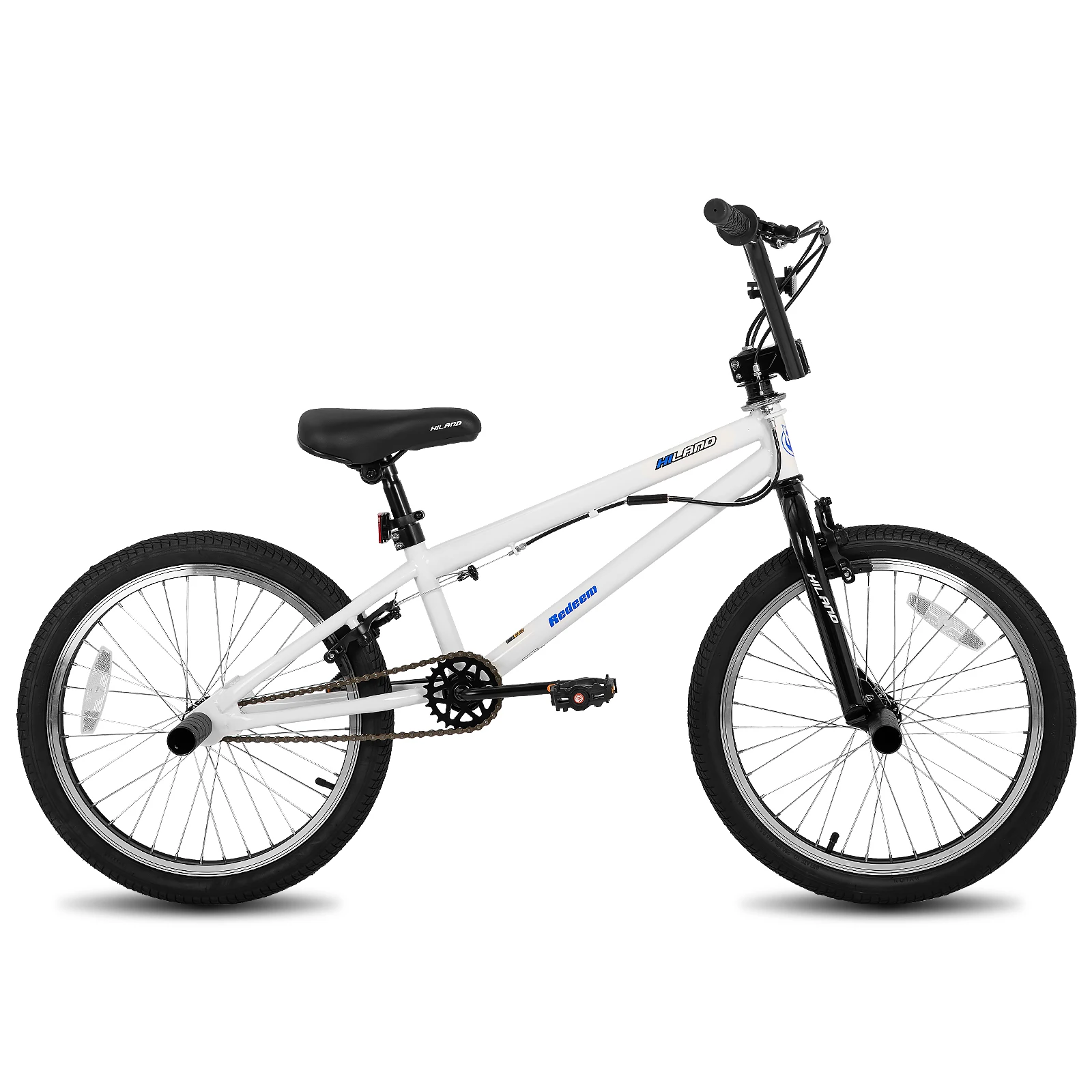 Ｉ*Ｋ様 BMX キッズバイク フリースタイル 自転車 ペグ付き ホワイト20イ ハイランド 20インチ フリースタイル キッズ BMXバイク、初心者から