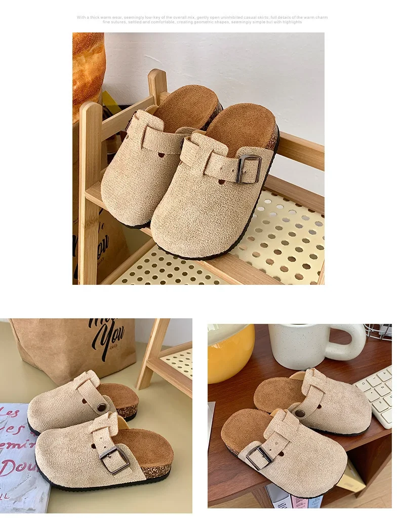 Kinder-Freizeitpantoffeln Frühling Sommer 2026 Modische Bequeme Slip-On Hausschuhe für Jungen und Mädchen Coole Kinder-Flachschuhe – Detail 5
