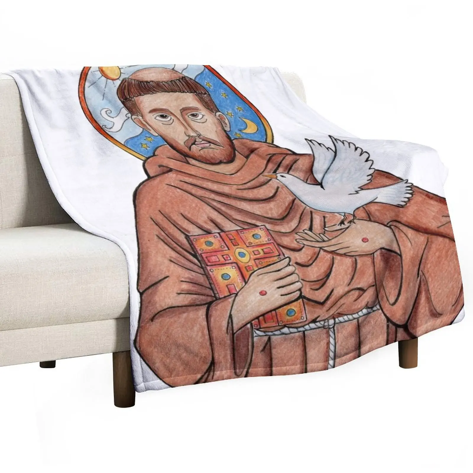 

Saint Francis of Assisi Throw Blanket Thins Winter beds Cute Soft Blankets