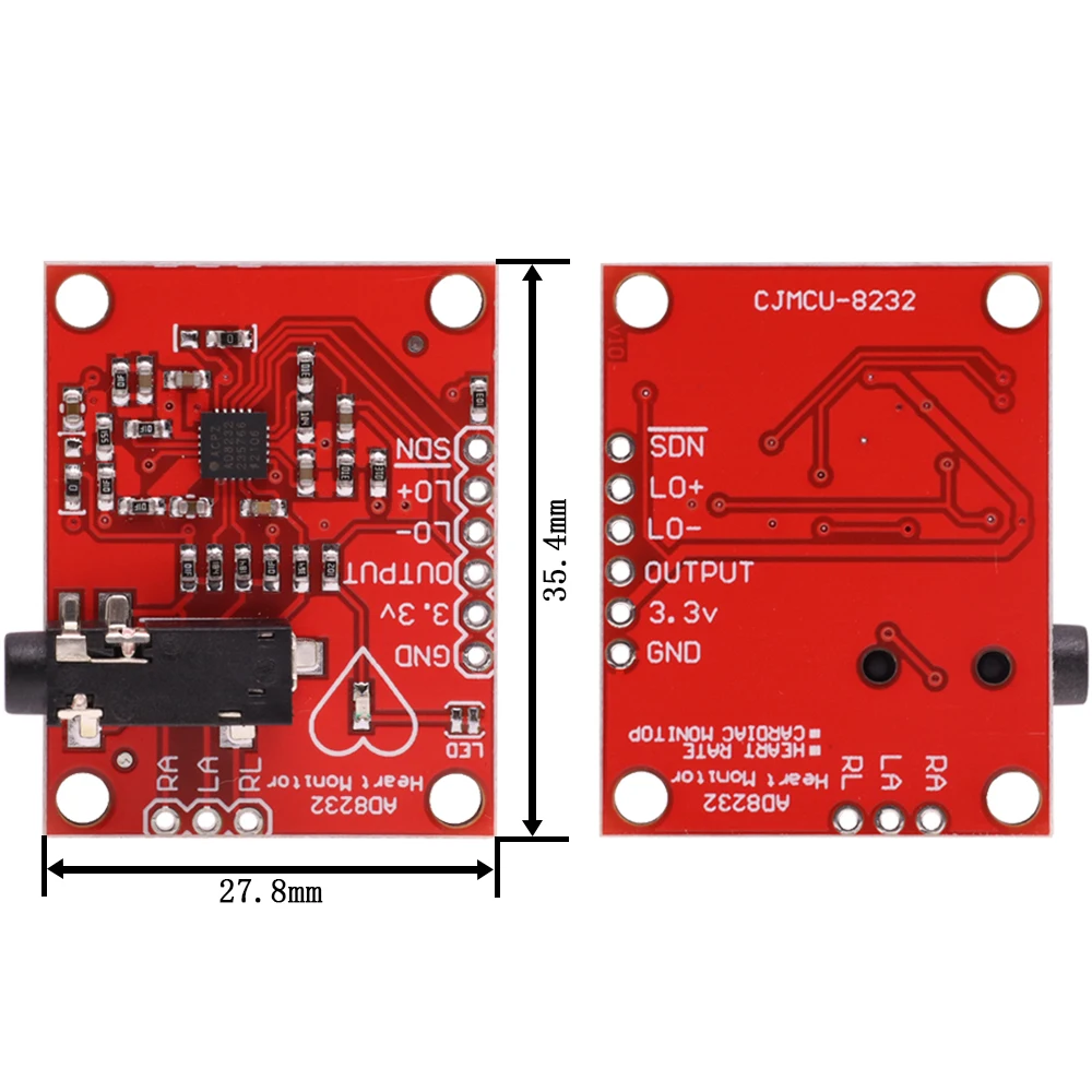 AD8232 ECG Physiological Measurement Heart Pulse Single Lead Heart RateMonitor Sensor Module for Arduino UNO R3 diy kit