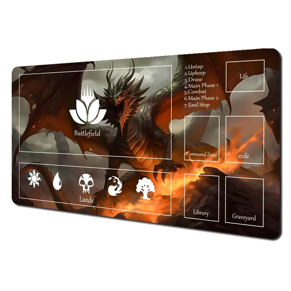 

Dragon Anime Mouse Pad Magic playmat mousepad TCG CCG game play mat Duel pads Beginner Card Battles Commander Gaming Deskpad