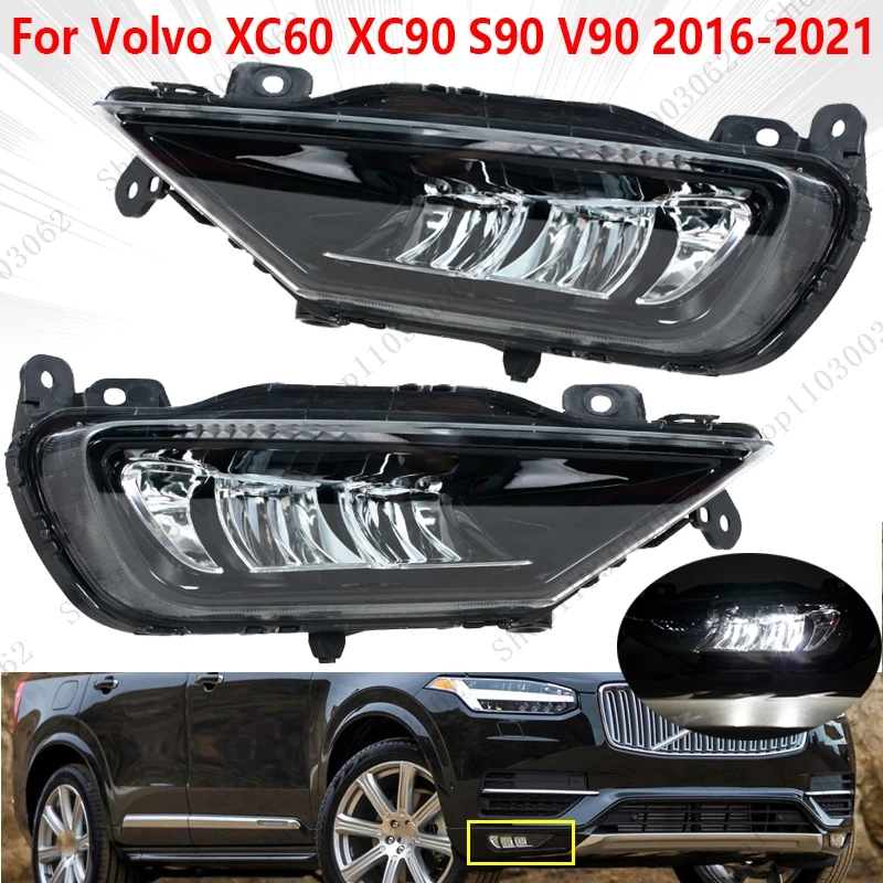 

Fog Lamp LED Light Daytime Running For Volvo XC60 XC90 S90 V90 2016-2021 Front Bumper Driving Day Turn Signal 31395865 31395866