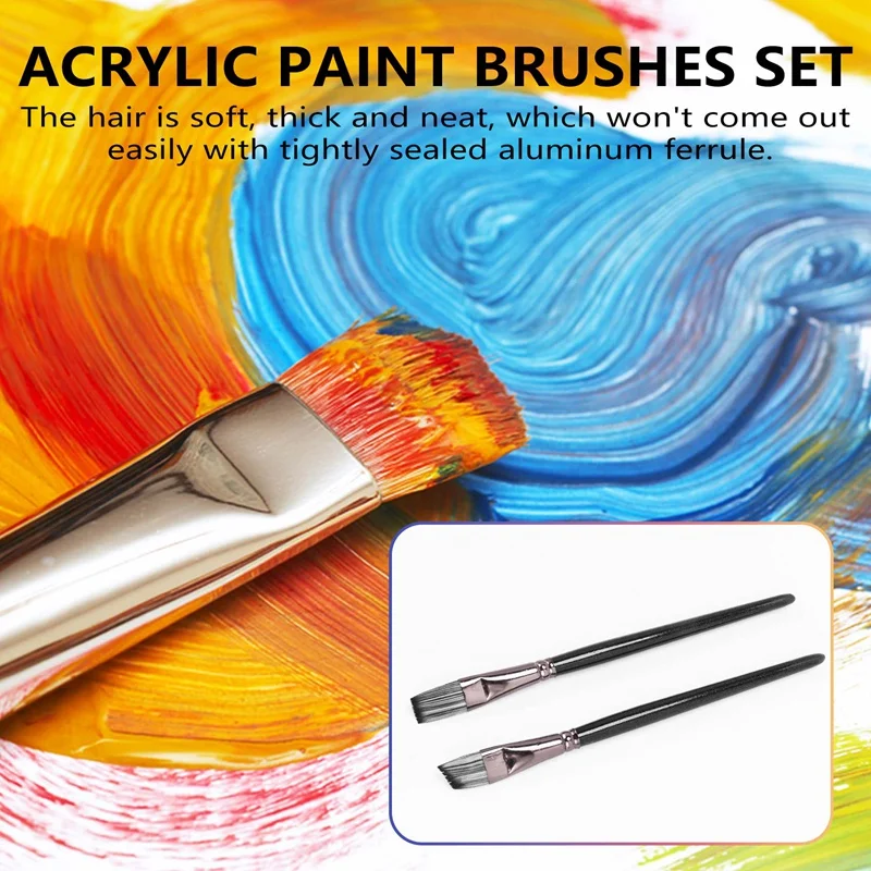 15PCS Acrylic Paint Brushes Set, Acrylic, Watercolor And Gouache Painting Brushes Foramatures And Professional Painter