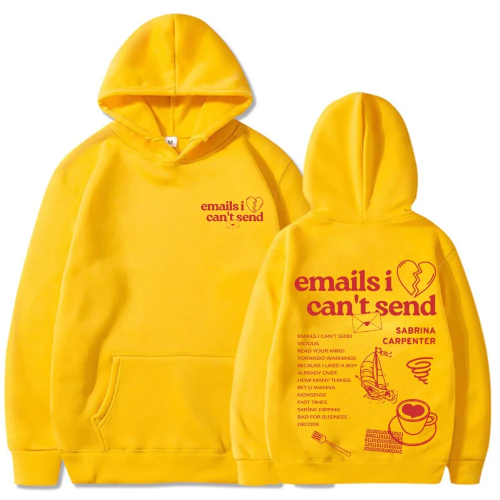 Sabrina Carpenter Nonsense Emails I Can‘t Send Hoodies Women\'s Hoodie Harajuku Long Sleeve Sweatshirts Unisex Fan Gift