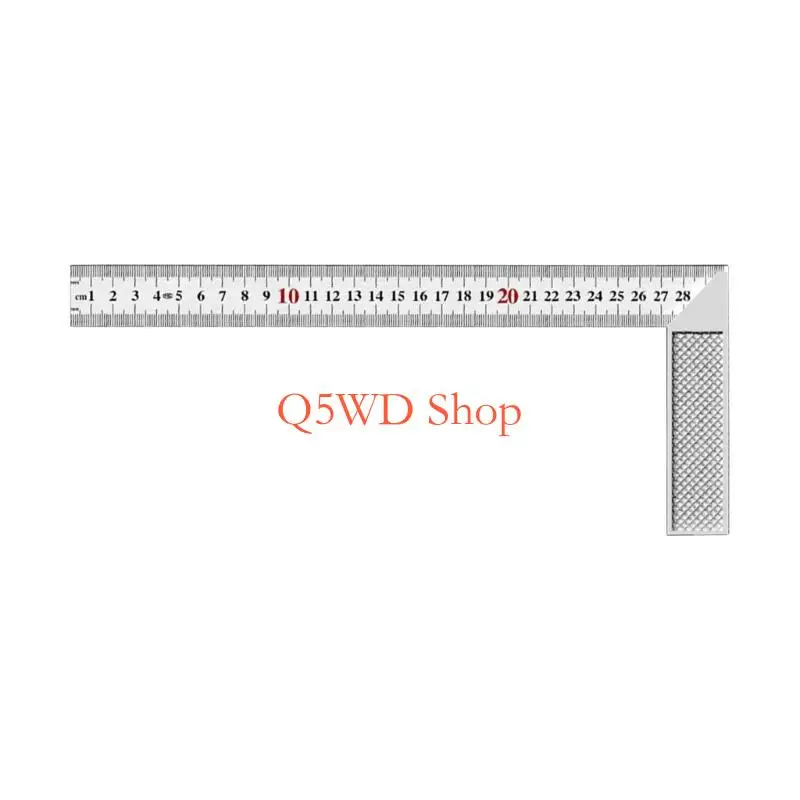 Q5WD Lightweight Rustresistant Aluminum Alloy Square Ruler Protractor Measurement For Home Improvement And School Experiments