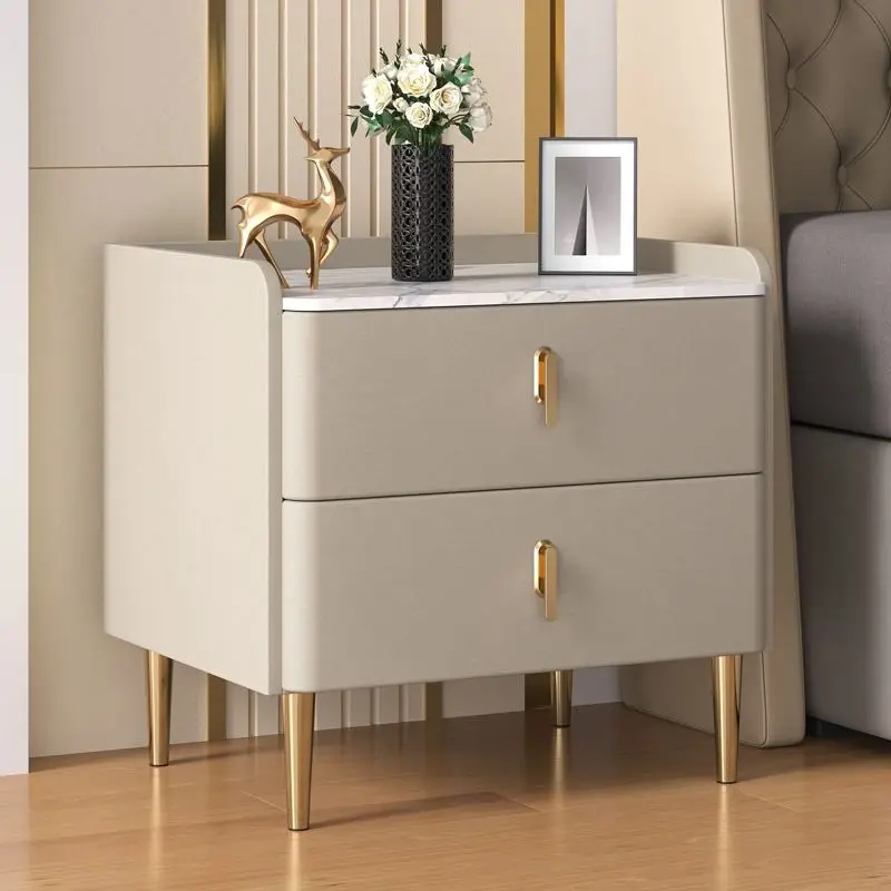 

Solid wood slate bedside table is luxurious and high-grade. online celebrity bedside cabinet is modern and simple. Small lockers