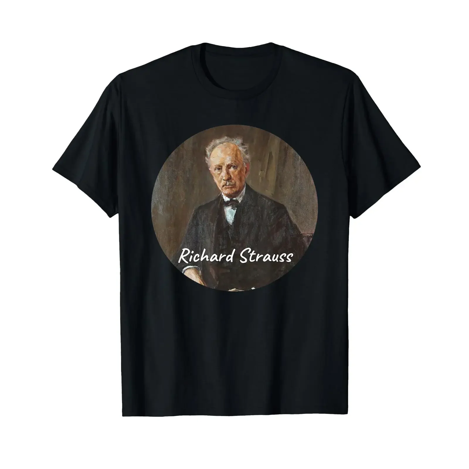 Richard Georg Strauss Composer Portrait T Shirt vintage Washed graphic streetwear Stylish Top For Everyday Wear Breathable