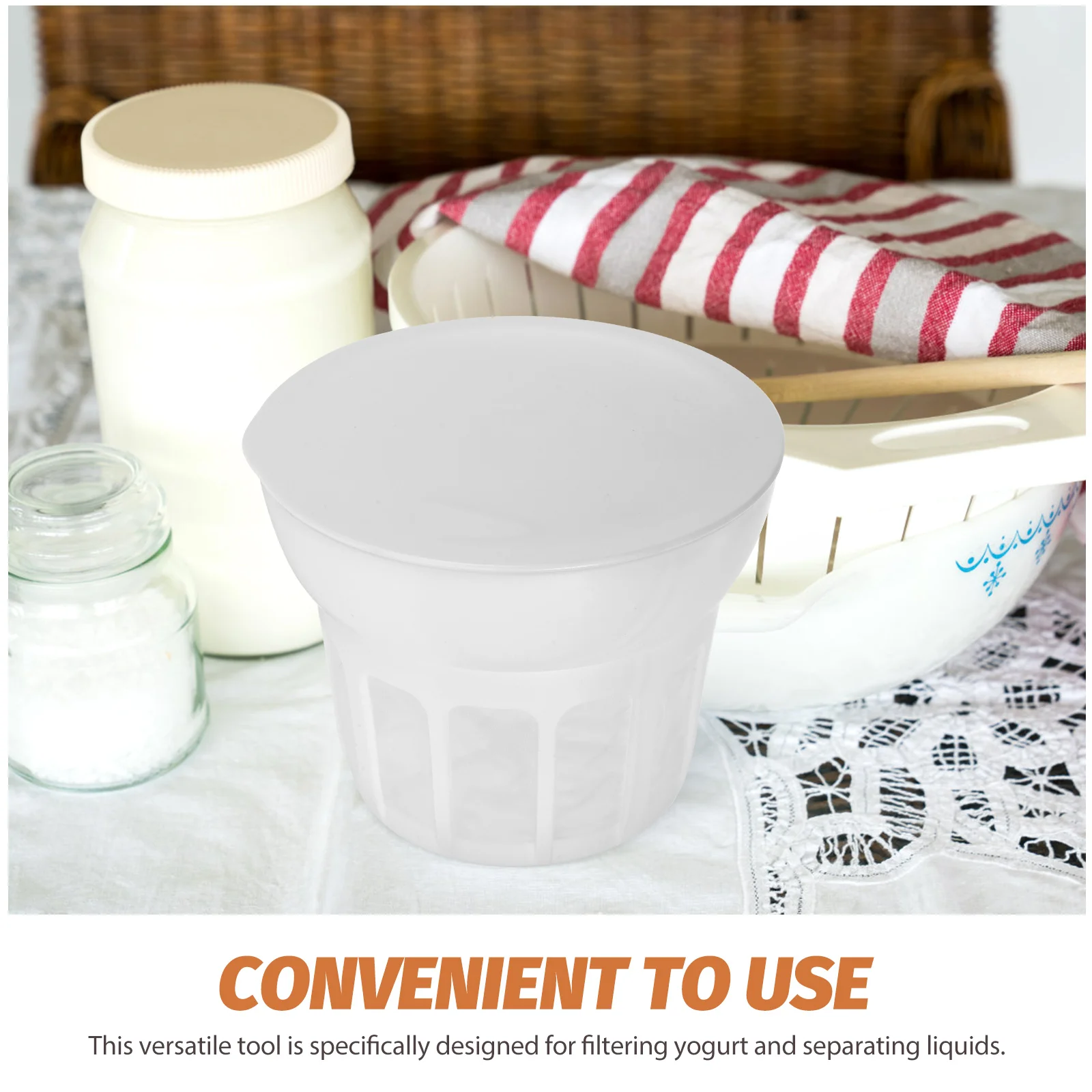 

Yogurt Strainer Fine Mesh Filter Greek Yogurt Maker Whey Separator Milk Cheese Strainer Liquid Filtering Tool Home Kitchen Bar