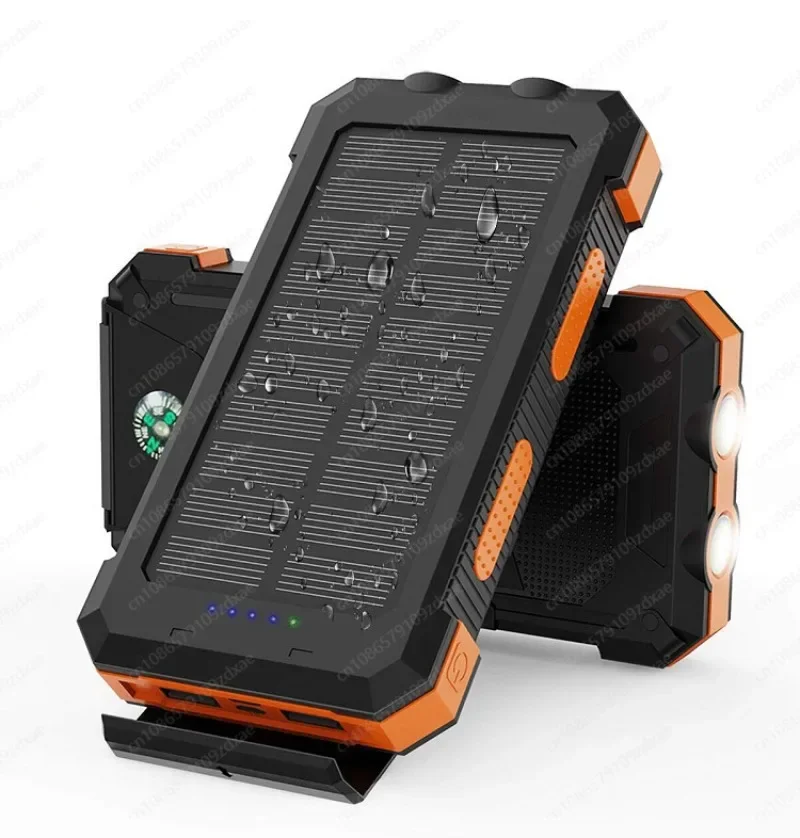 Strong waterproof solar mobile power supply 20000mah compass mobile phone solar power bank