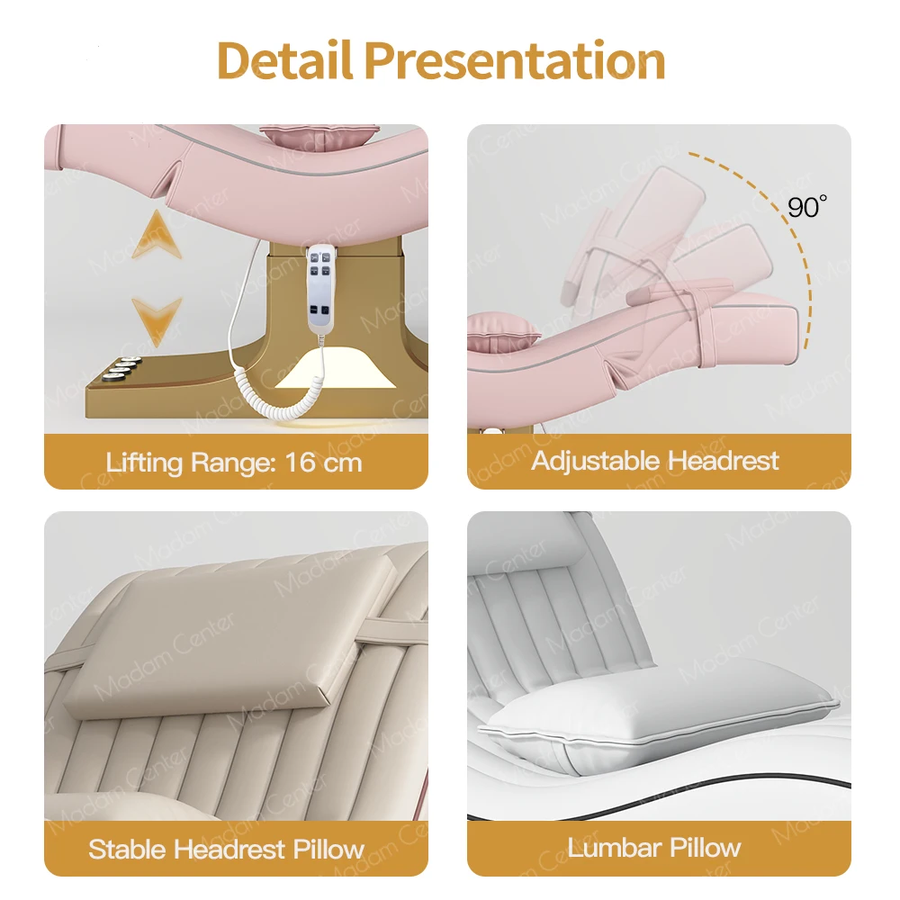 Curved Eyelash Lashista Stretcher Bed Camilla Cama Lash Massage Cosmetic Table Eyelash Extension Bed Chair