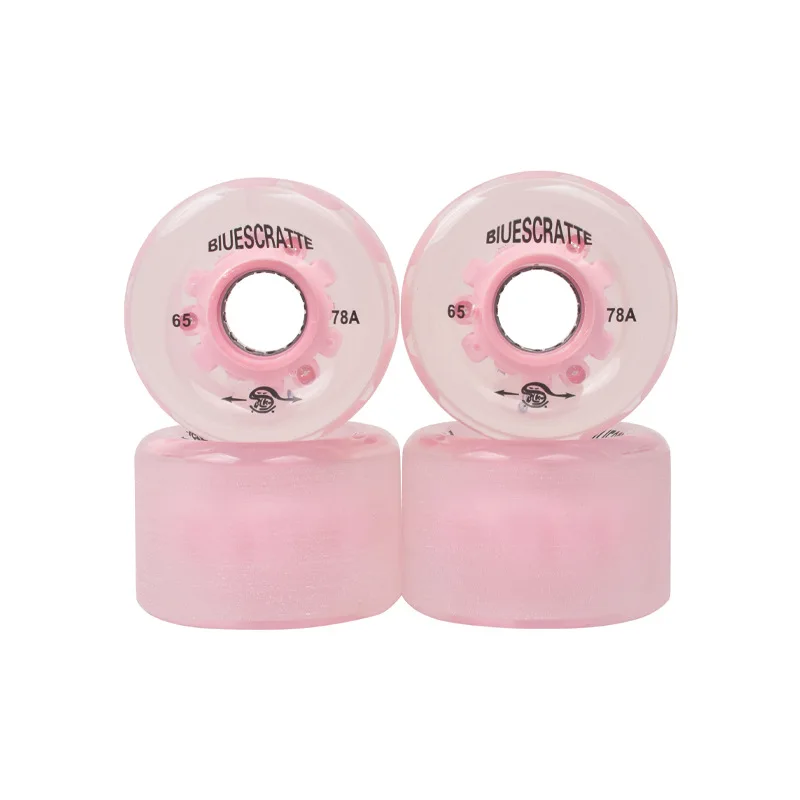 4 Pieces Skateboard Light Wheels Skate Board LED Wheel 4 Pieces 65*43mm 78A Surfing Wear-resisting Field Street Skating PU Tire