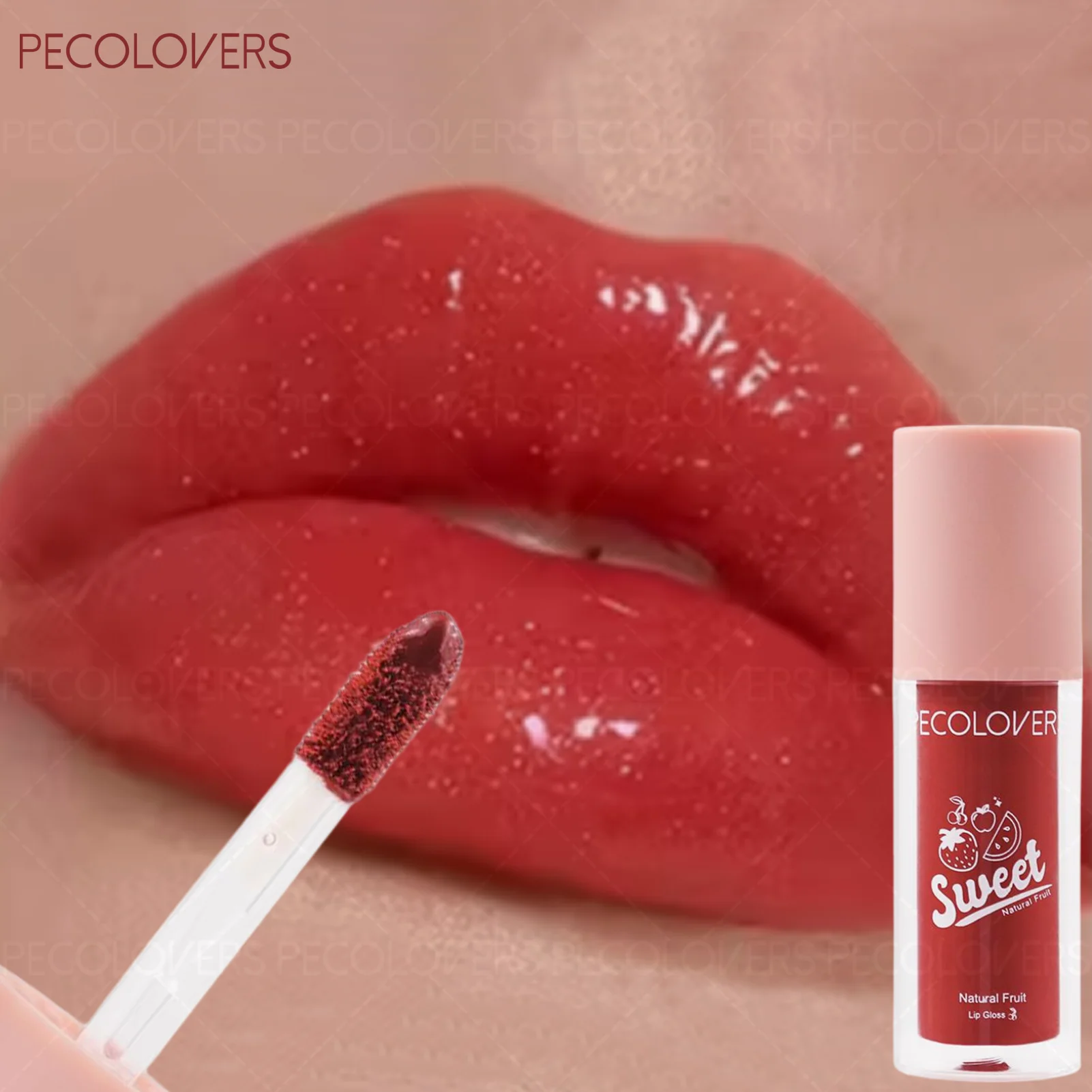 1 szt. Nawilżający błyszczyk do ust, pomadka, błyszczyk o owocowym smaku, żywe kolory, nawilżający, dla wszystkich typów skóry, do makijażu na co dzień i na Halloween