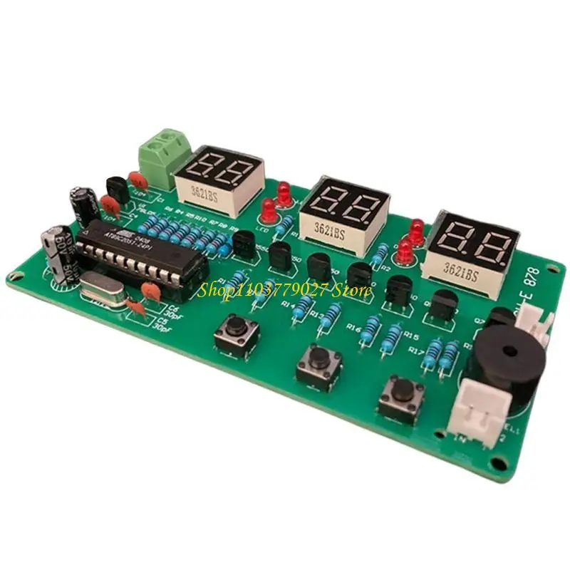 C4DF DC5V-12V AT89C2051 Clock Digital Tube LED Display PCB Soldering Learning Board