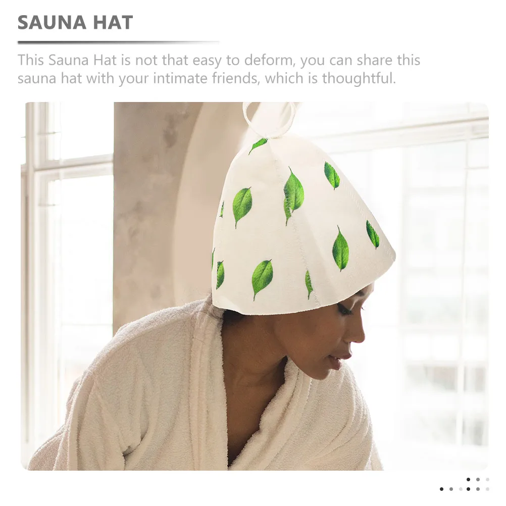 

2pcs Felt Sauna Hat Large Bathing Hats Head Covers For Women Bath Sauna Accessories Hair Protecting Hat Elastic Deform Resistant