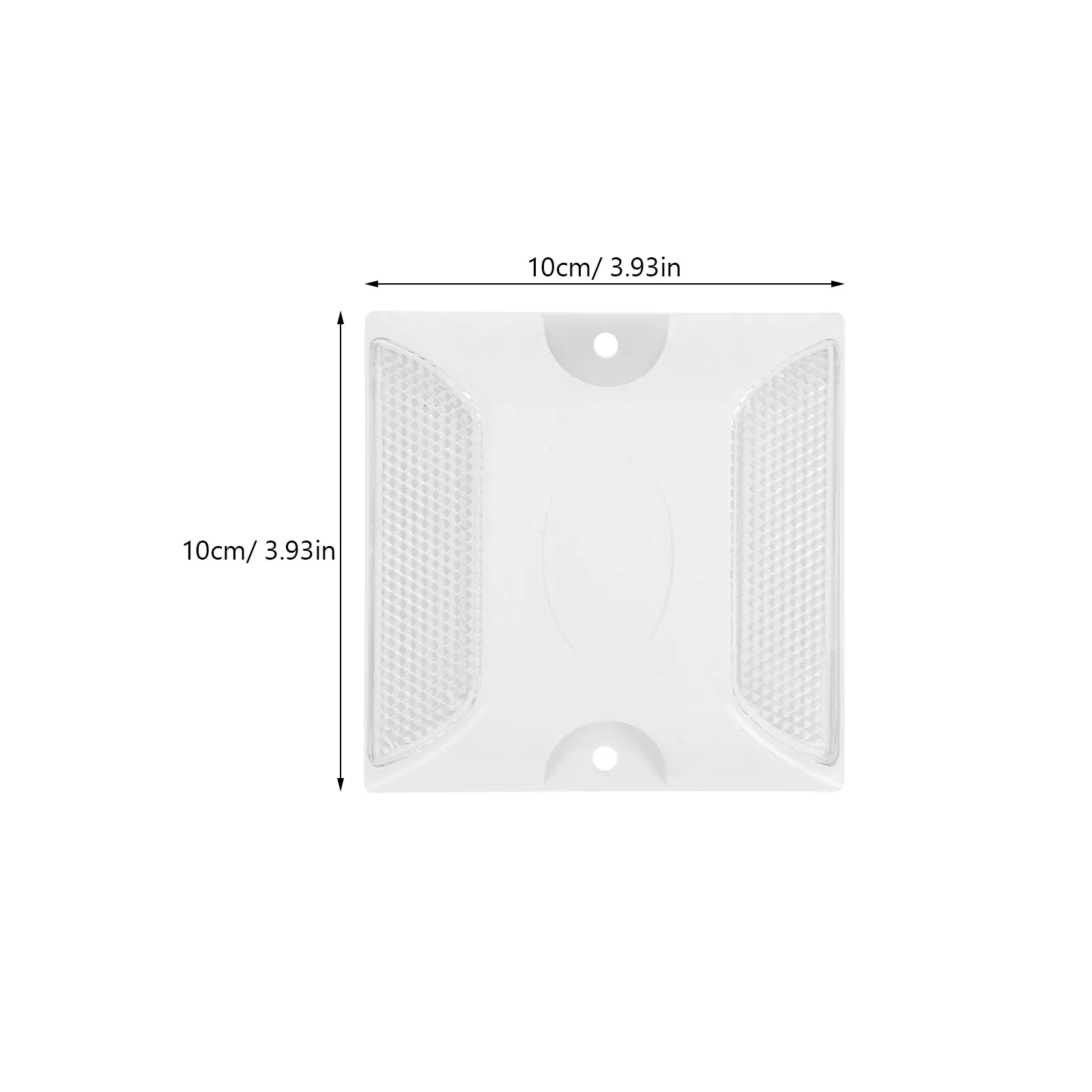 4Pcs Reflective Road Studs Easy Install ABS Raised Reflectors High Visibility for Pavement Driveway Roadway Highway Safety