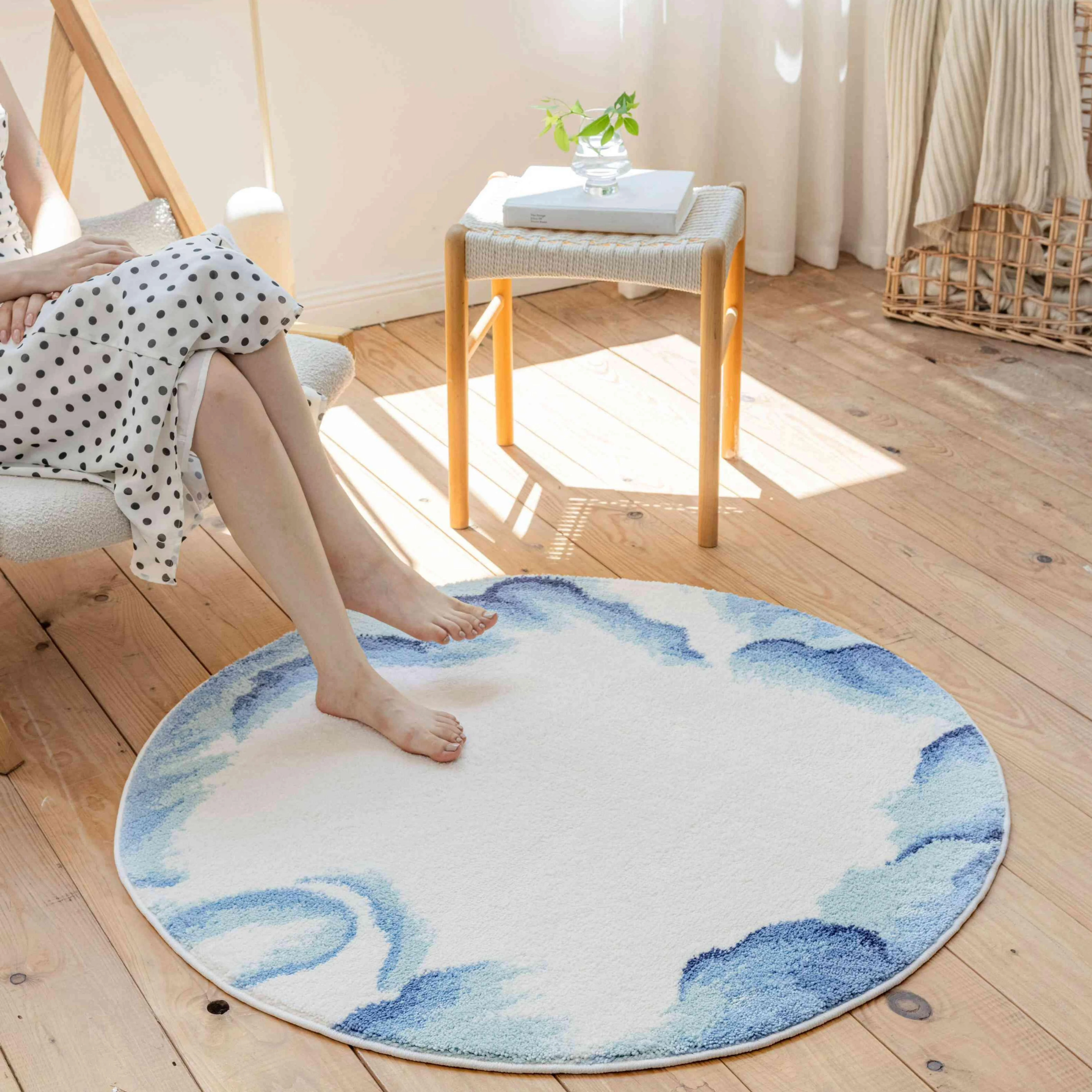 Round Rug – Soft, High-Density Pile Living Room Carpet for Modern Home Decor and Luxurious Comfort