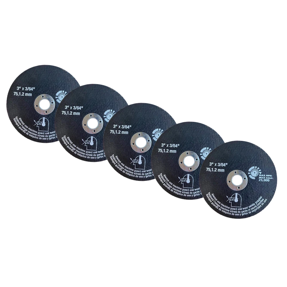 

5 Pcs Cutting Discs 75mm Diameter 10mm-Bore 1.2mm Fiber Reinforced Resin Cutting Angle Grinder Cutting Disc Abrasive