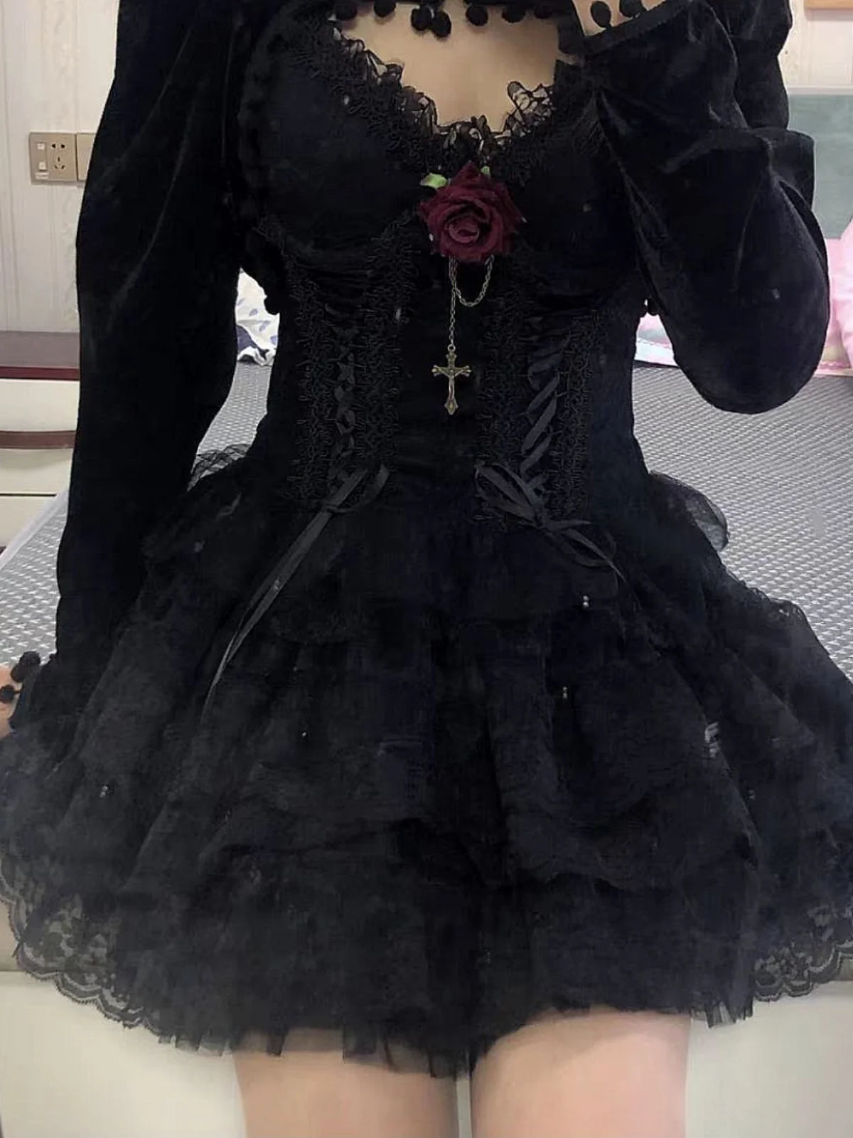 Summer High Waist Versatile Half Skirt Dancing Full Layered Lace Tulle Cake Short Skirt Women\'s Korean Style Commute Pure Color