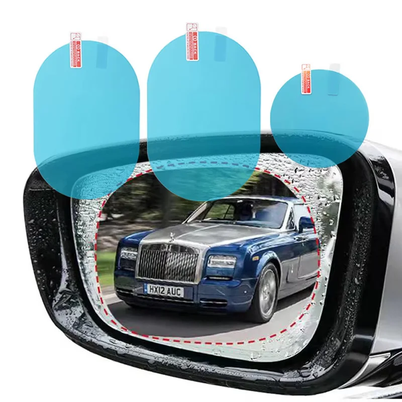

2pcs Rainproof Film Sticker Car Rearview Mirror protective Rain Proof Anti Fog Waterproof Sticker Car Window Transparent Sticker