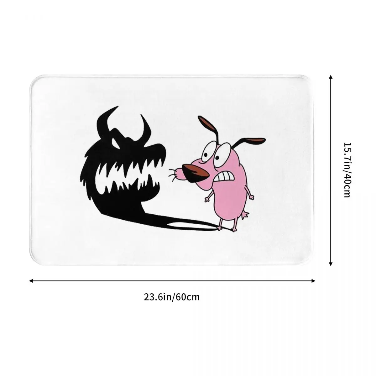 Cute Courageous Cowardlys Dog Doormat Dust-proo Carpet Rug Kitchen Entrance Home Floor Mat for Bedroom Footpad Mats