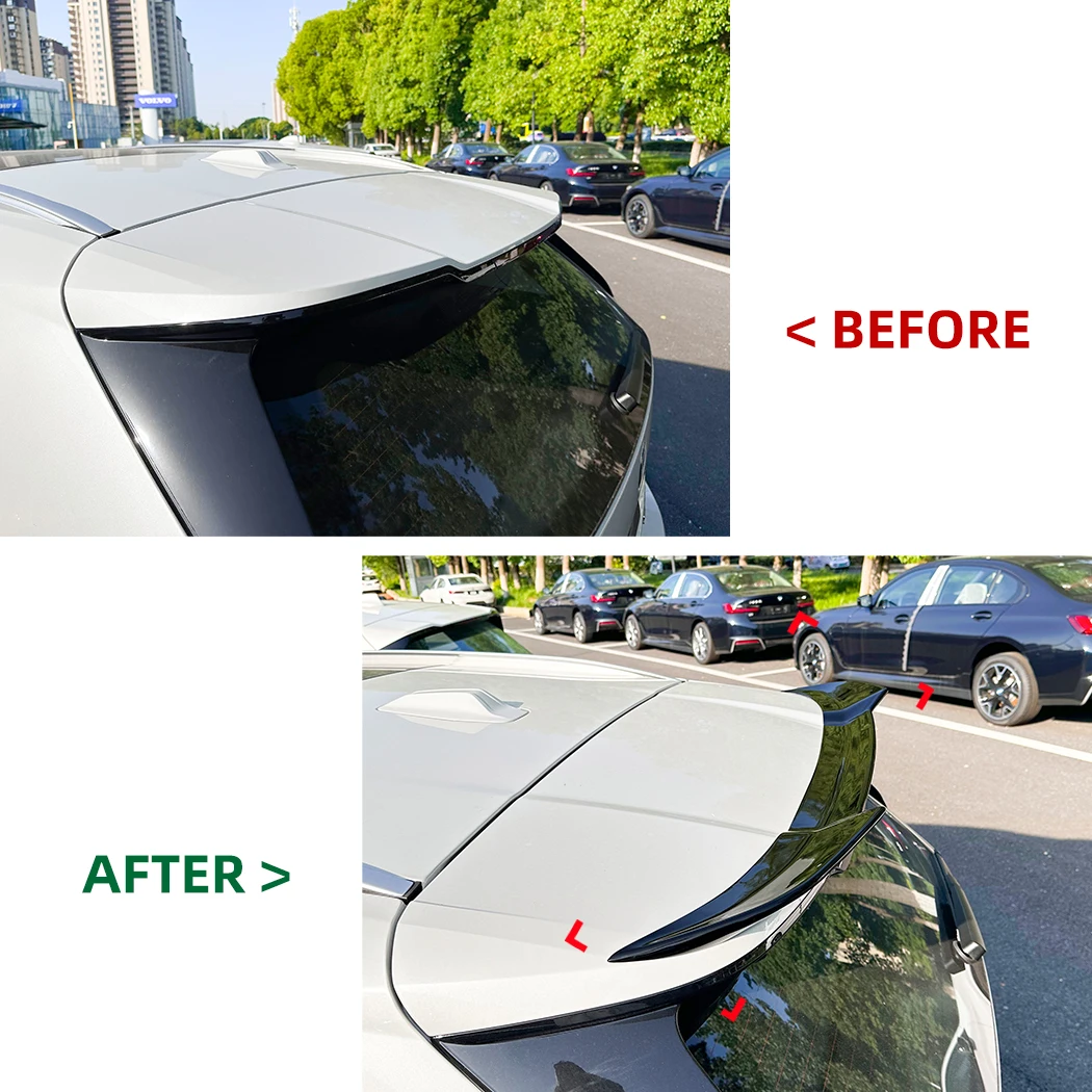 Roof Trunk Spoiler Top Tail Wing For BMW X1 U11 2023+ Gloss Black/Carbon Look High Quality ABS Body Kits Guard Protect Modified